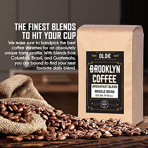 BREAKFAST BLEND Whole Bean Coffee 5x5-LB PACKS