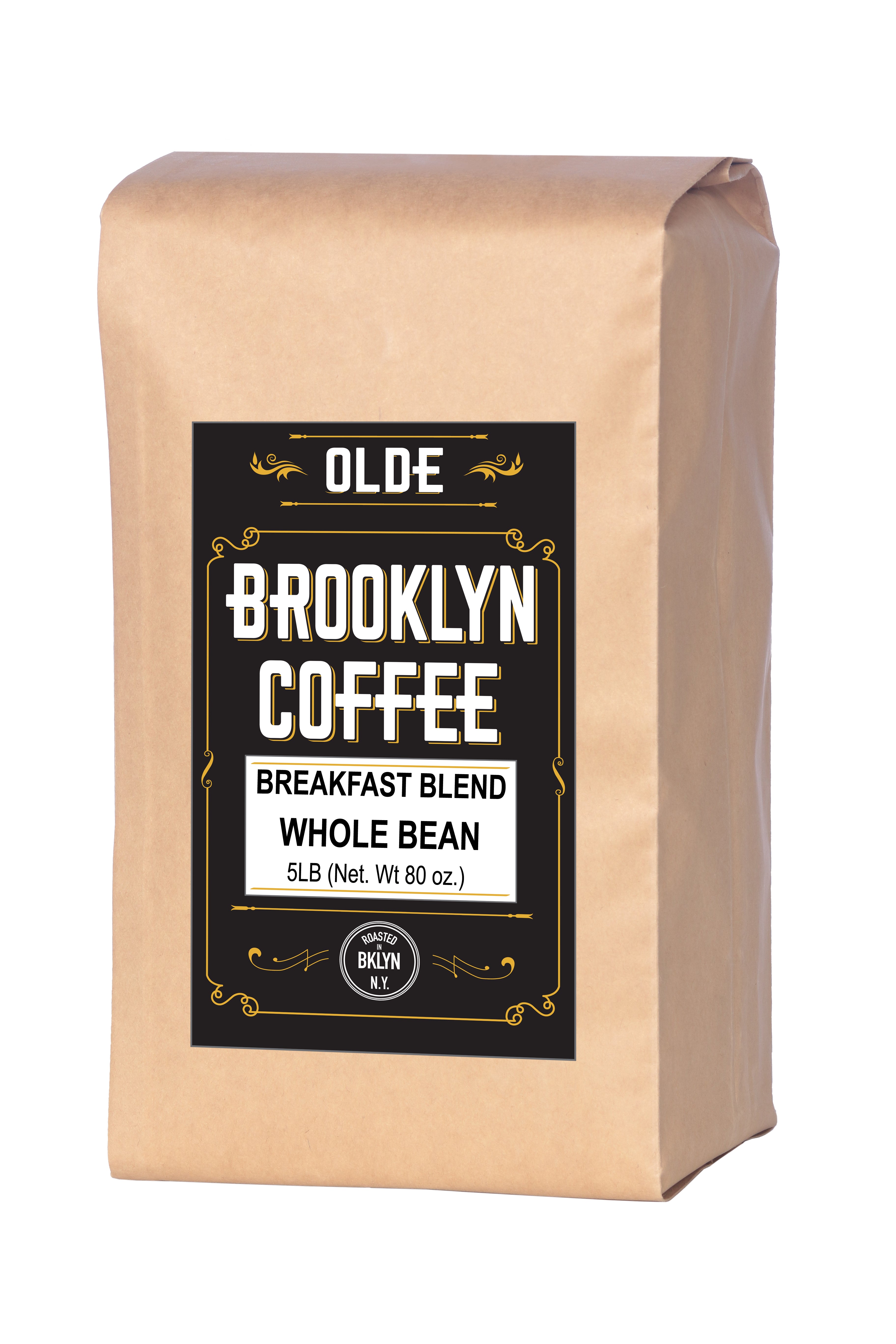 Olde Brooklyn Coffee,  BREAKFAST BLEND, Whole Bean Coffee